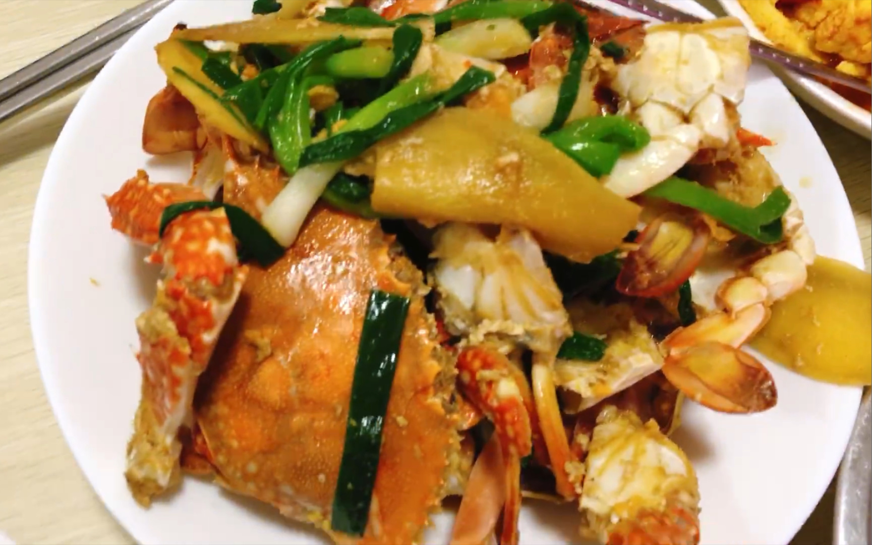 姜葱炒花蟹,看起来难,做起来简单!