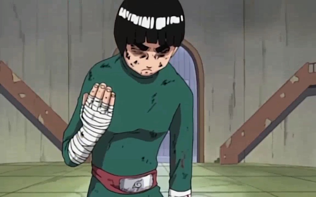 火影忍者 小李八门遁甲杜门败于我爱罗 失去意识仍想证明自己的忍道