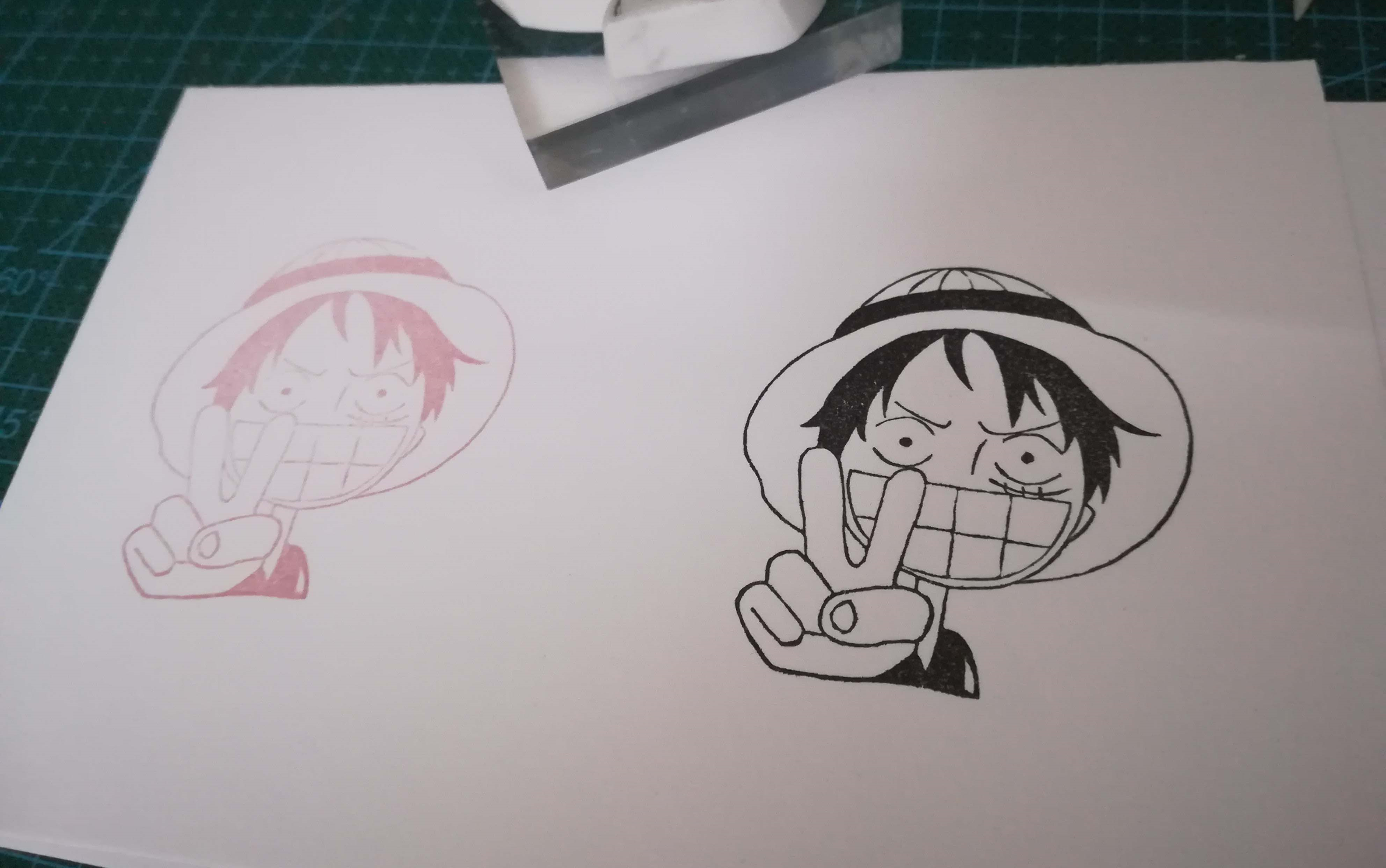 【橡皮章】一个可爱的q版路飞~~诶嘿