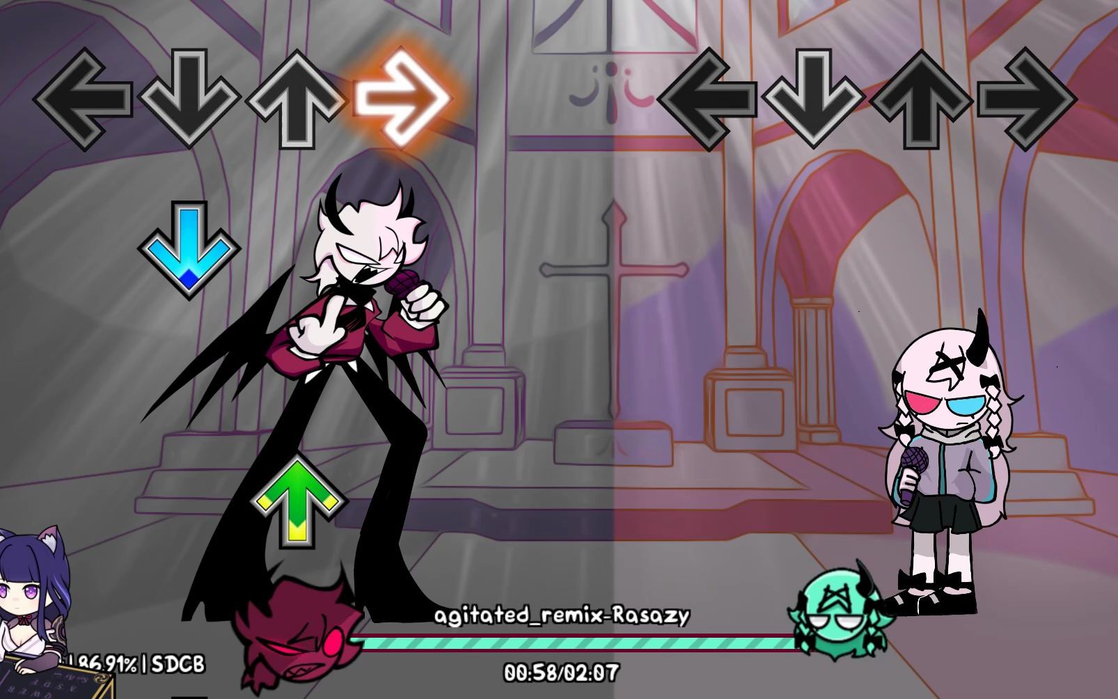 fnf推荐:selever和rasazy合唱agitated remix-rasazy