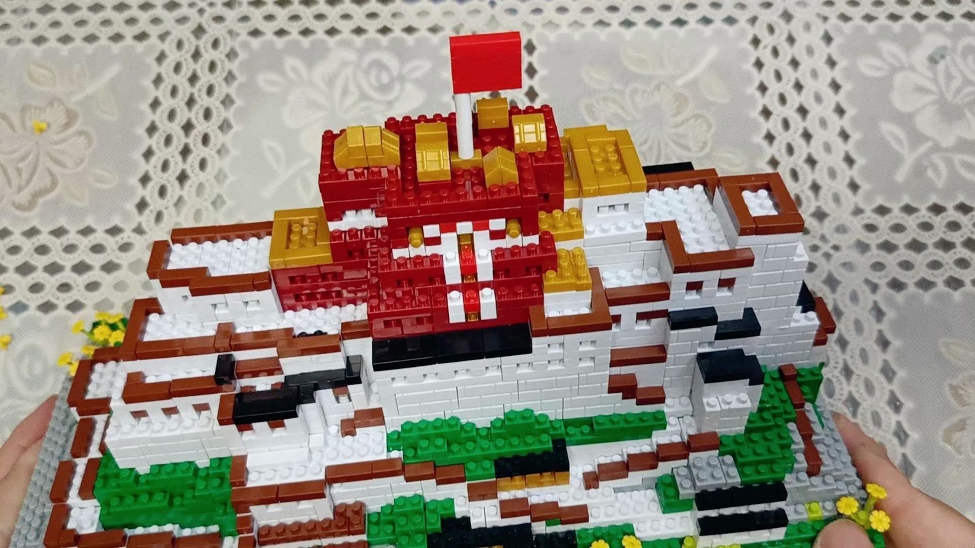 【微颗粒积木拼图】布达拉宫(十五)拼好啦~~旋转个180度表达一下我的