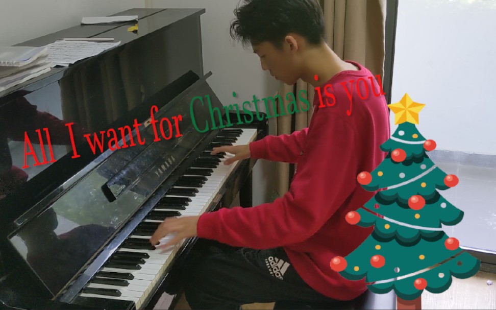 [图]［圣诞歌］真爱至上插曲All I want for Christmas is you 钢琴版 Mariah Carey牛姐 圣诞节我想要的只有你