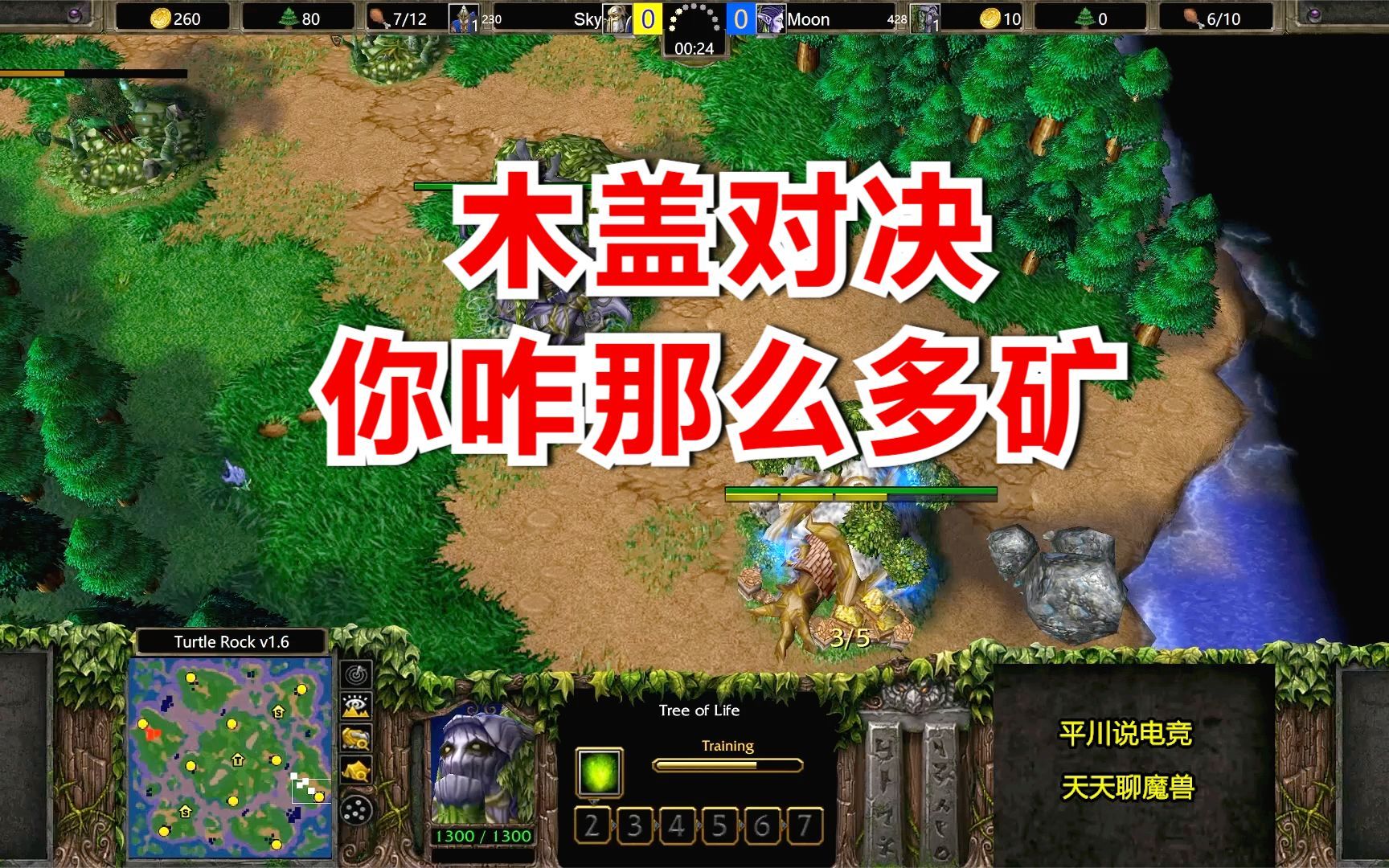 2023木盖对决，Sky一顿操作：你怎么那么多矿？魔兽争霸3-平川电竞-平川电竞-哔哩哔哩视频