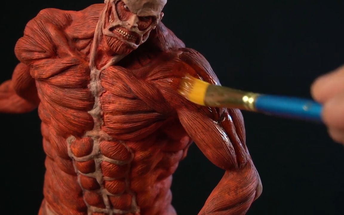 【手办制作】雕刻colossal titan(丑陋的泰坦)_哔哩哔哩_bilibili