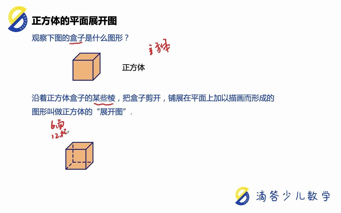 [图]小学数学，数学思维，正方体的平面展开图