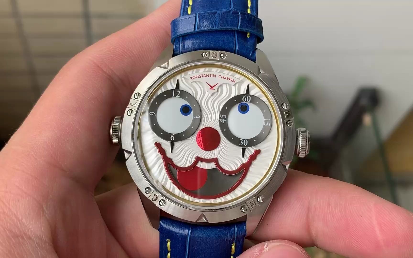 tw俄罗斯小丑机械手表蓝色 康斯坦丁.