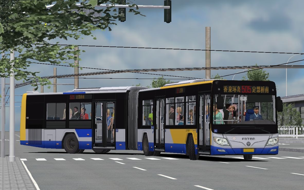 【omsi2-93】驾驶bj6180c8ctd运行于北京市505路(香泉环岛→定慧桥南)