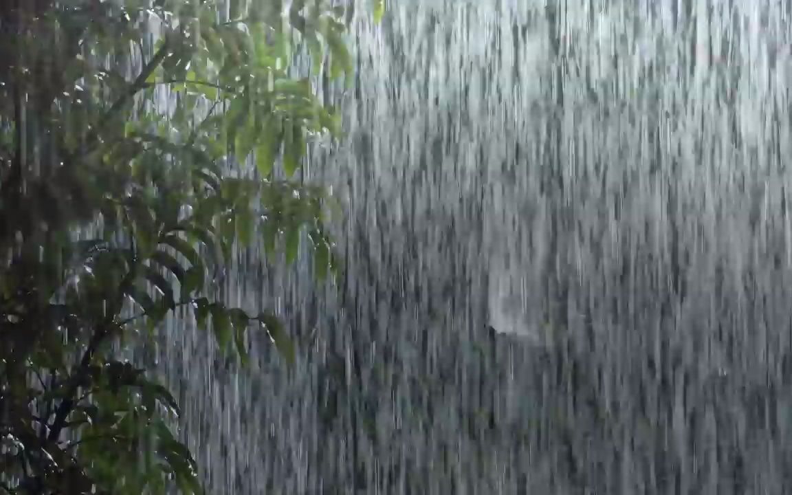 [图]夜间有暴雨和非常强烈的雷声，很容易入睡⚡ 4K雷雨雨