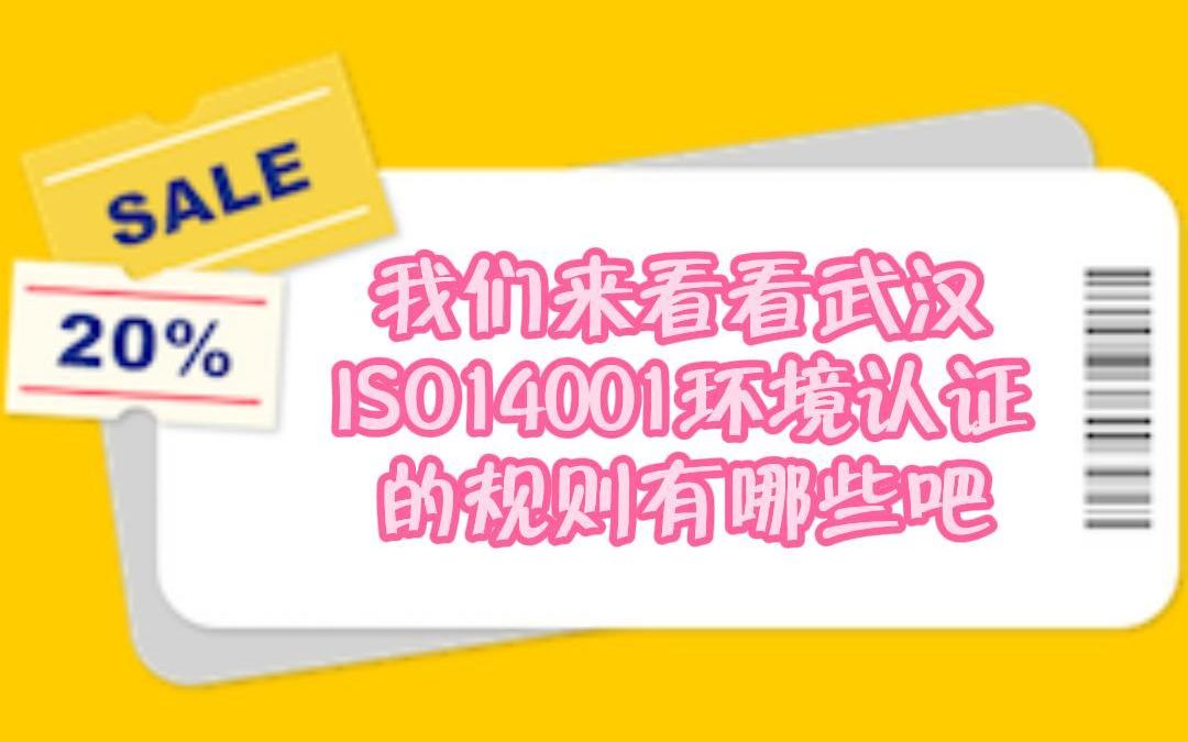 2023.10.14 我们来看看武汉ISO14001环境认证的规则有哪些?哔哩哔哩bilibili