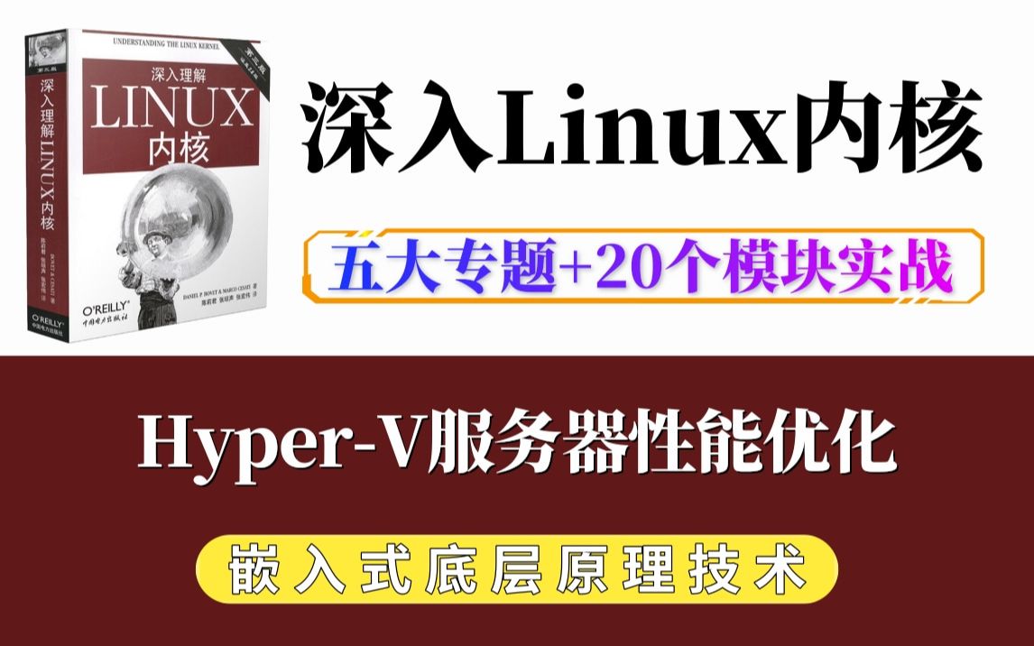 【嵌入式Linux】剖析HyperV服务器性能优化| 五个专题+20个实战项目哔哩哔哩bilibili