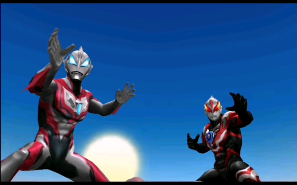 奥特曼融合激战 欧布暗耀和捷德原始一起战斗