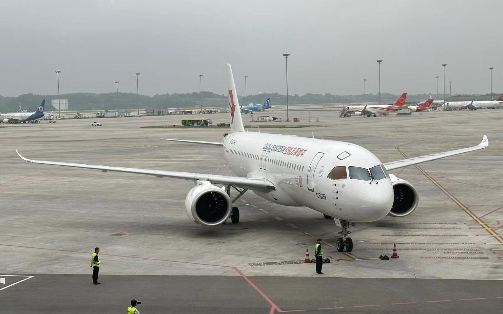 全球首架c919!东方航空mu9198(b-919a)飞行vlog