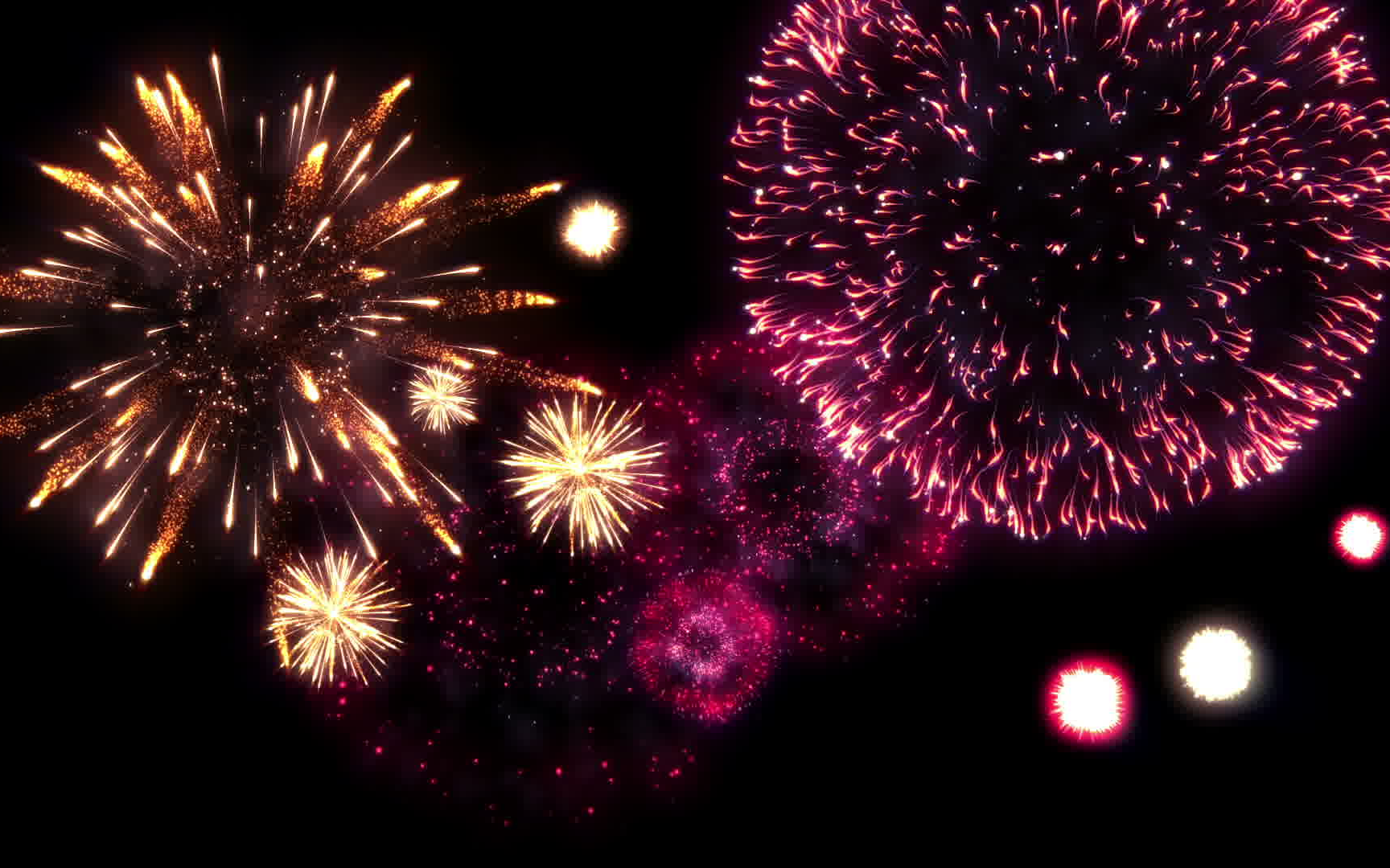 云放烟花吧!(烟花粒子特效视频素材)