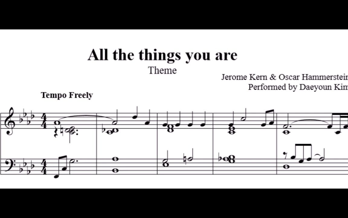 [图]10大最常被演奏到的爵士经典曲目3：All the things you are