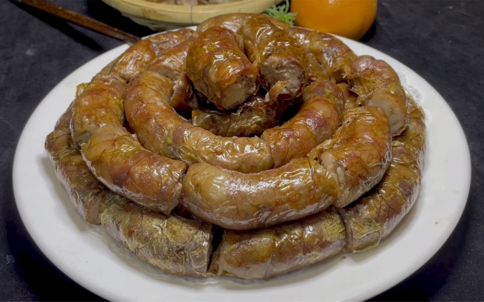 广西大厨分享百年祖传烧肠配方 想得不要不要的 一看就会 家里也能做