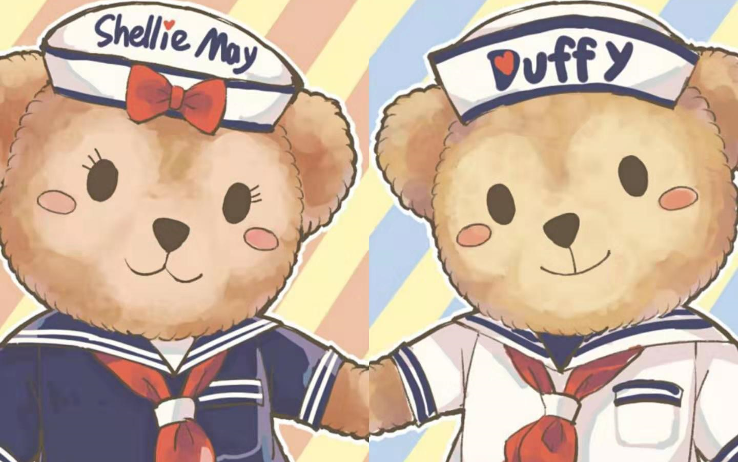 【板绘】达菲和玫玫79迪士尼79达菲和玫玫好可爱,恋爱的酸臭味