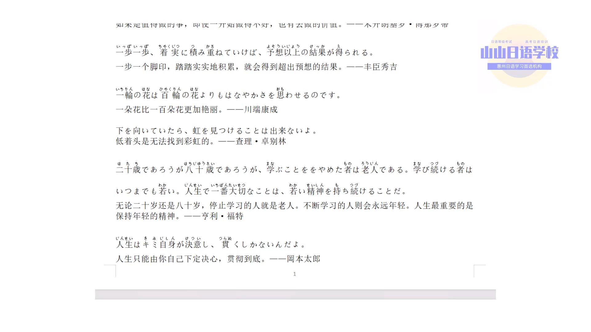 2024高考日语最后冲刺大作文素材、套用句式名言谚语篇 山山日语哔哩哔哩bilibili