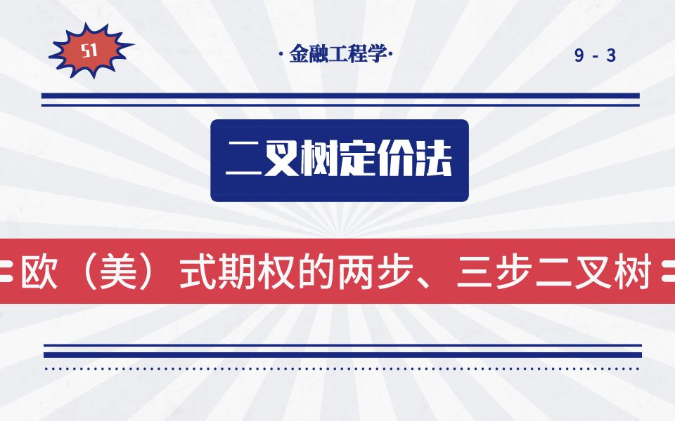 二叉树定价法(欧、美式期权的两步、三步二叉树)哔哩哔哩bilibili