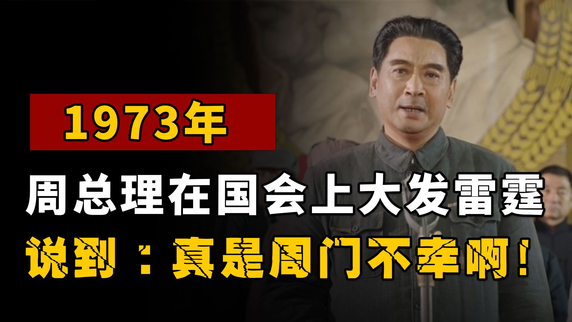 1973年,周总理在国会上大发雷霆:周门不幸啊!他为何这么说?哔哩哔哩bilibili