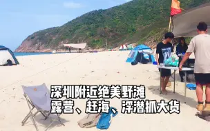 Download Video: 深圳附近绝美野滩，露营赶海浮潜的天堂，大螃蟹满地走