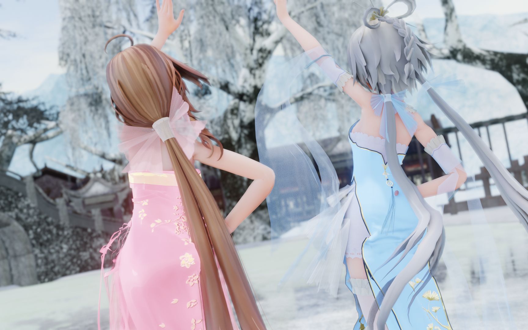 【南北组/eevee/4k】霜雪千年-洛天依&乐正绫_哔哩哔哩_bilibili