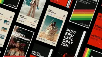 9款长方形竖版动态复古磁带视频标题排版海报AE设计模板Vertical Nostalgia Posters