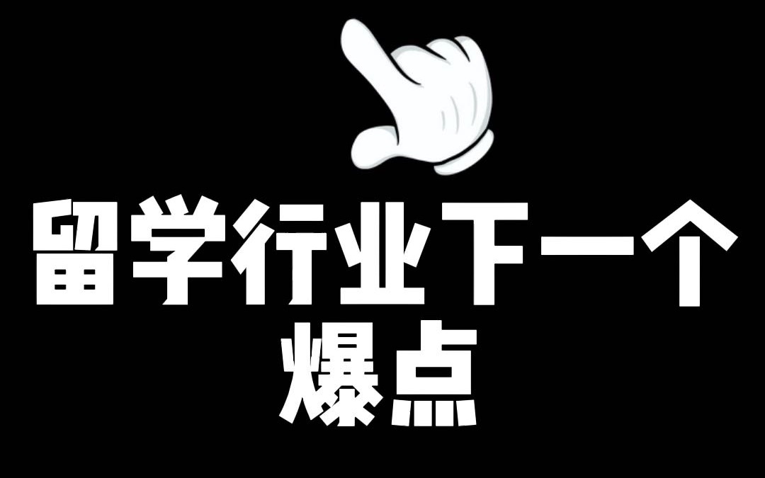 留学行业的下一个爆点?靠谱,费用可接受,学习要求不高哔哩哔哩bilibili