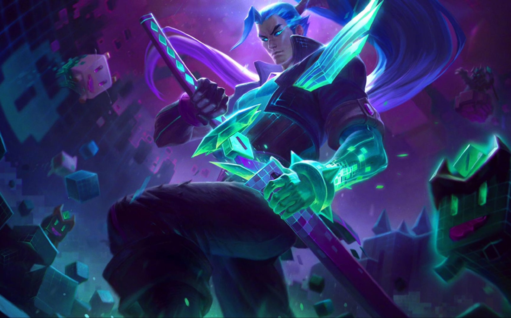 英雄联盟手游疾风剑豪亚索快乐风男精彩击杀对局伪五杀!想杀我你试试.