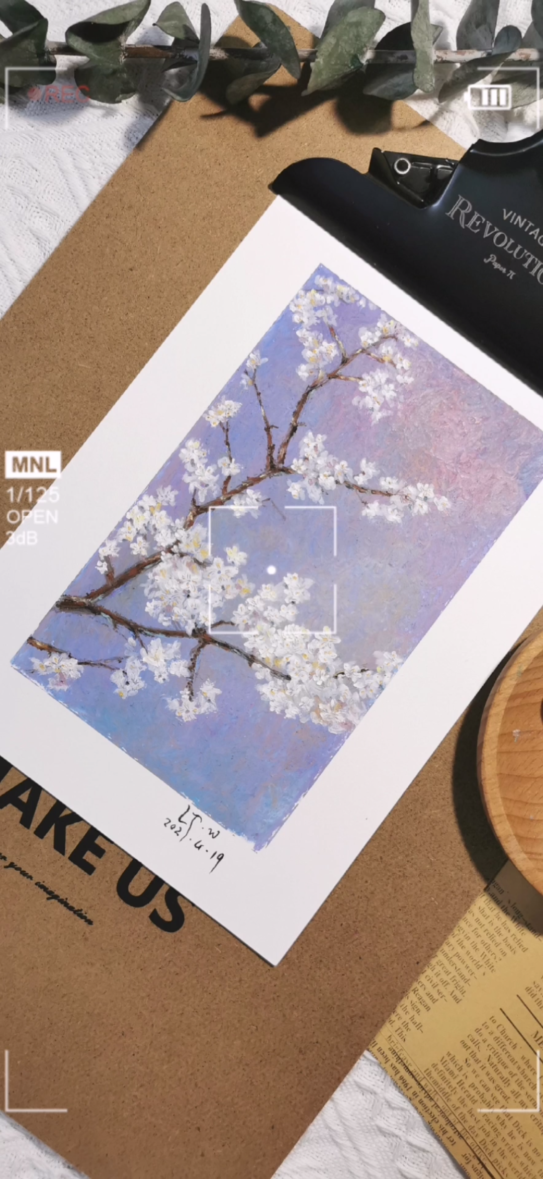 你比日落还要温柔油画棒樱花