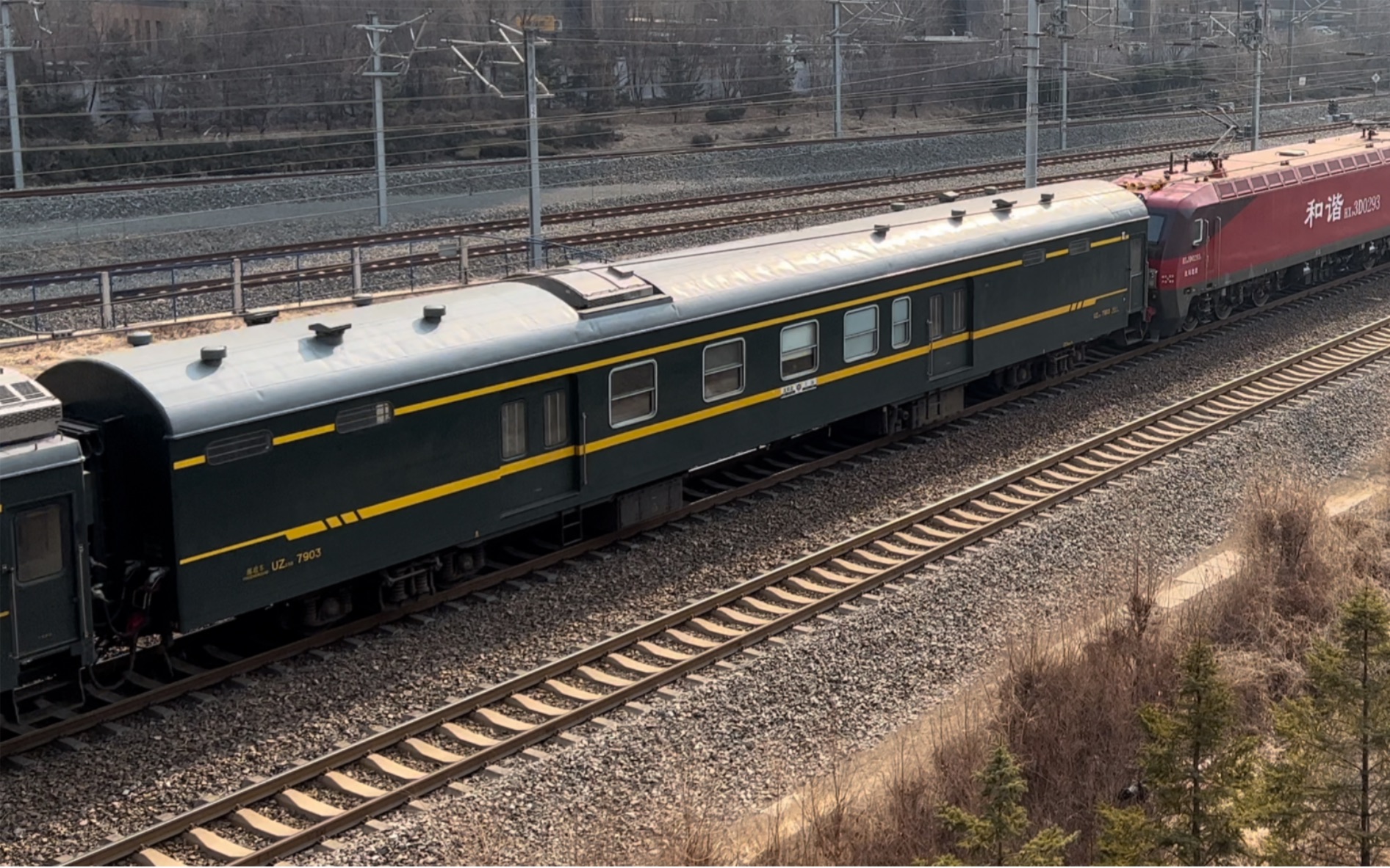 【铁路】23.2.16 机后uz25b 沈沪k190通过老道口