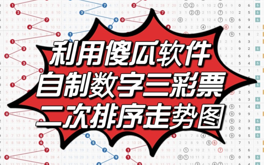 利用傻瓜软件,自制数字三彩票二次排序走势图哔哩哔哩bilibili