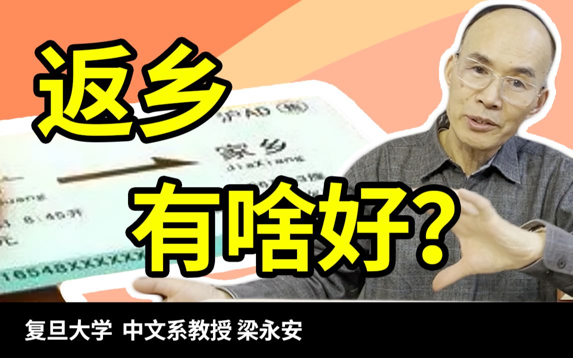 留在大城市还是回老家?为什么我说未来年轻人会主动返乡?【复旦梁永安】哔哩哔哩bilibili