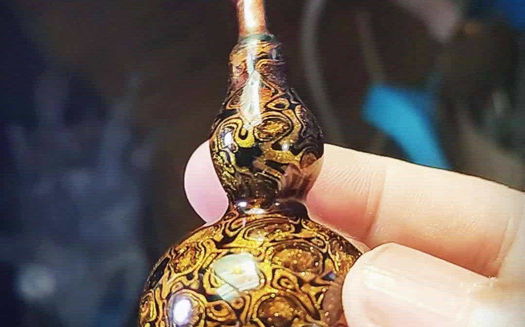 大漆葫芦成品展示黑金02