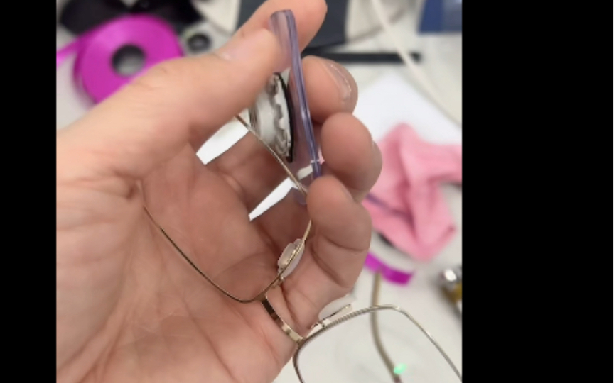 高难度眼镜加工,镜片中间要开槽,简约#商务眼镜 ,客定75度近视#防蓝光