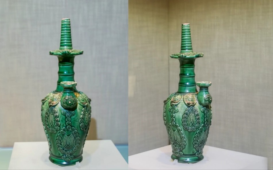 辽代绿釉净水瓶~首博藏瓷