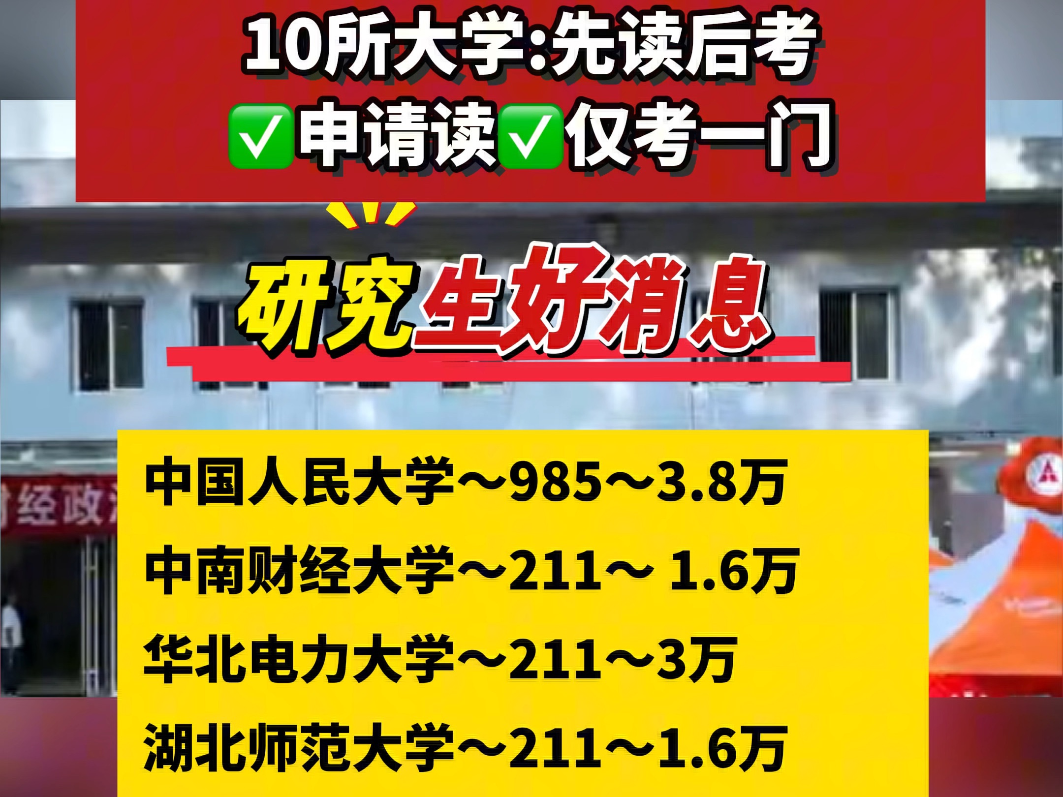 研究生大变天了,10所高校允许先读后考读研究生了哔哩哔哩bilibili