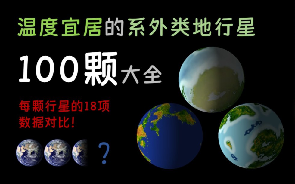 [图]可能宜居的太阳系外行星一览，最全数据收集！