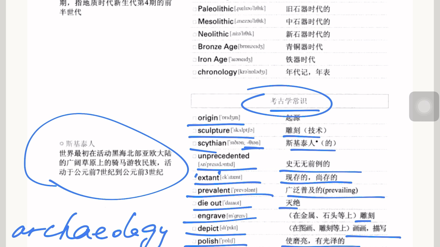 [图]《跟着小E背托福分类词汇》-018 Archaeology 考古学