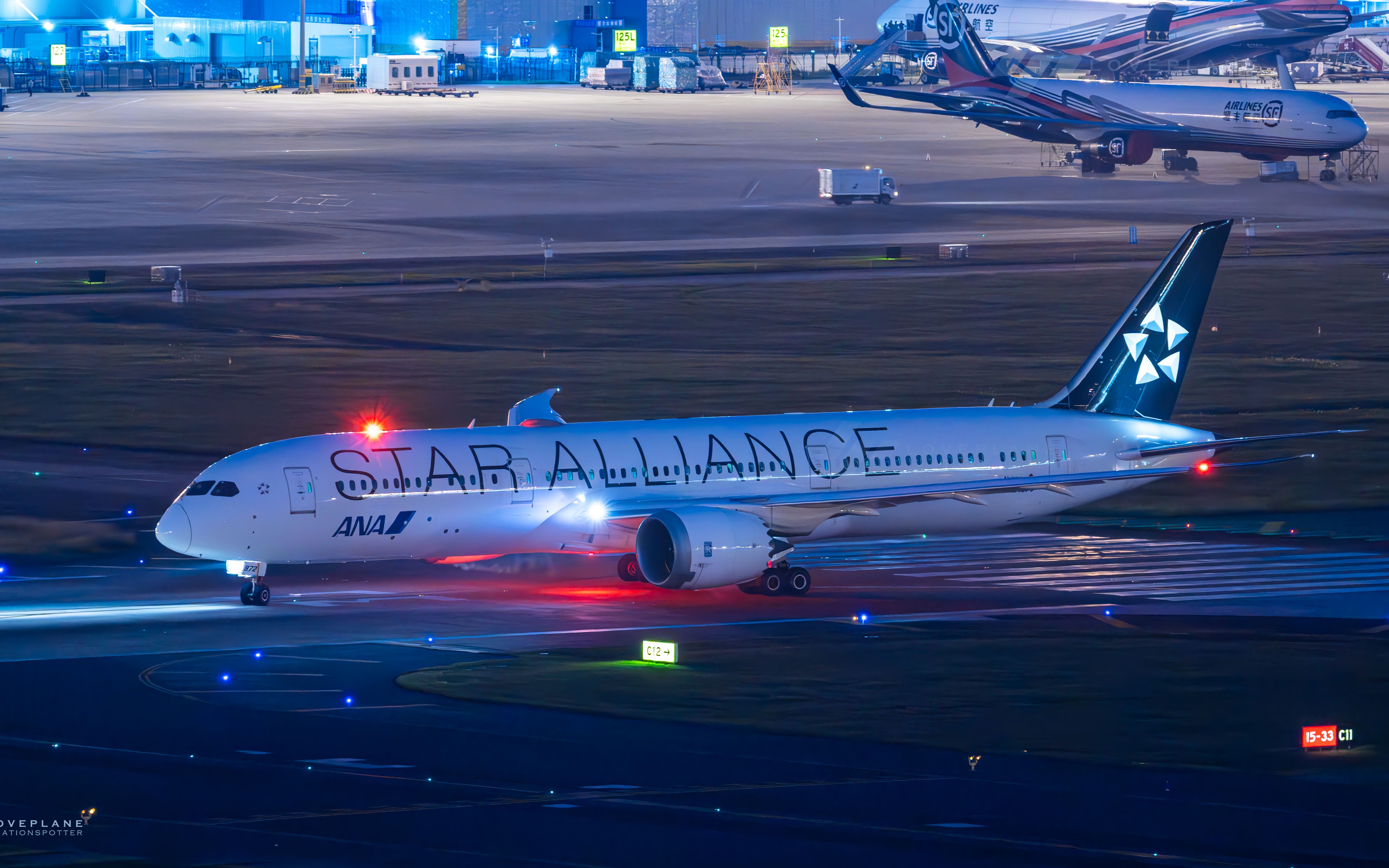 ana全日空波音787客机 星空联盟号起飞回东京