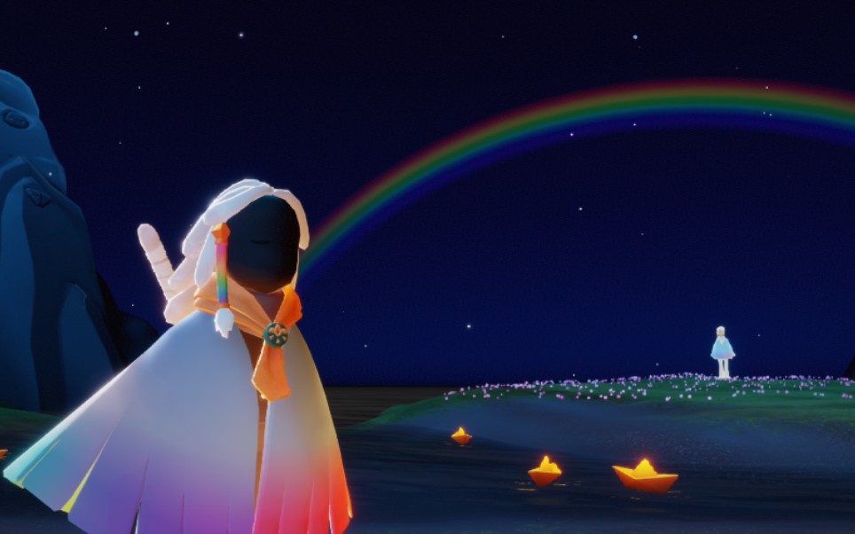 光遇国际服彩虹日尾迹魔法好好看