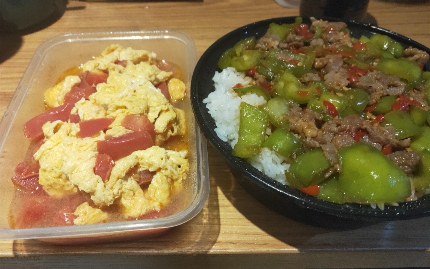 外賣vlog小炒黃牛肉蓋飯,西紅柿炒雞蛋