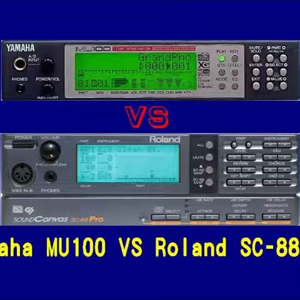 2 Yamaha MU100 VS Roland SC88Pro DTMマガジン_哔哩哔哩_bilibili