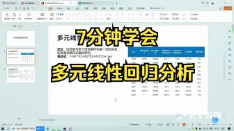 Download Video: 多元线性回归分析