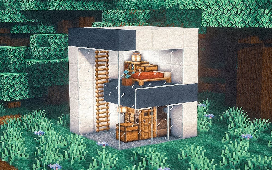 【minecraft】如何建造一座现代小房子5x5(ikerbit)