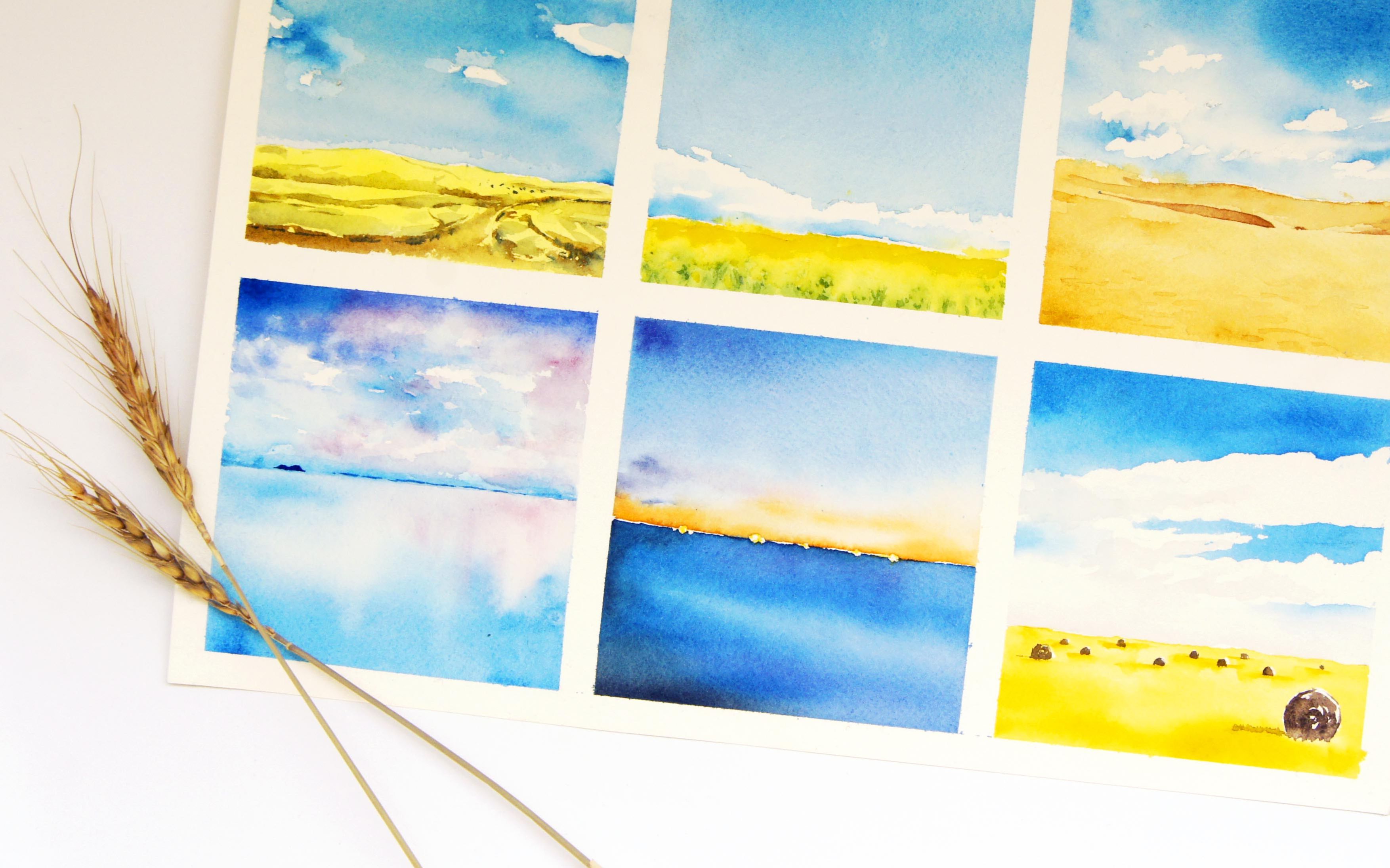 手绘风景地平线_哔哩哔哩 (゜-゜)つロ 干杯~-bilibili