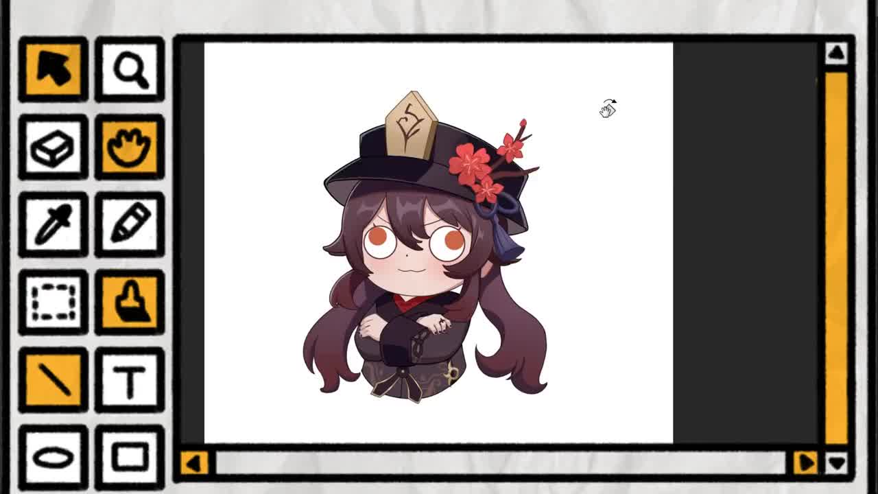 q版头像绘画过程-胡桃##插画 #一起学画画 #画渣日常 #板绘 #q版 #oc