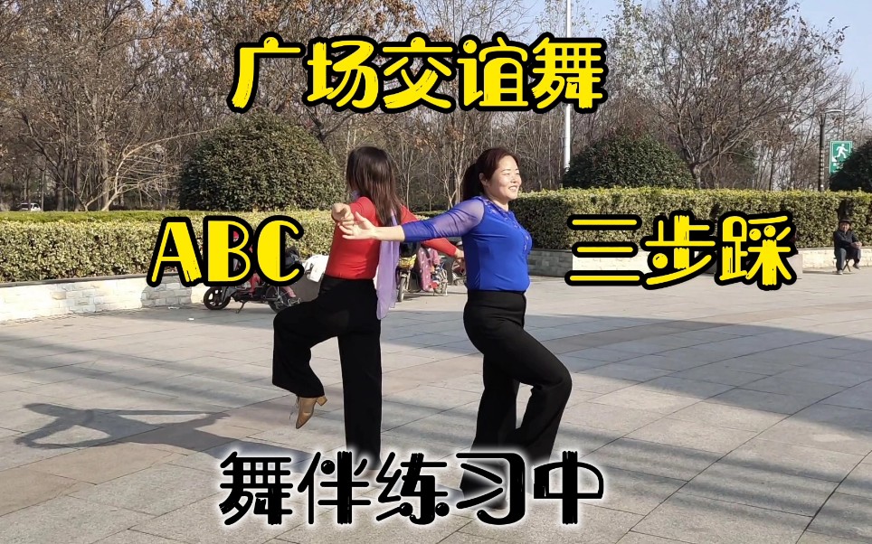 [图]广场交谊舞：ABC三步踩练习中