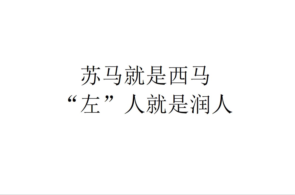 【历史与现实】苏马就是西马,“左”人就是润人哔哩哔哩bilibili