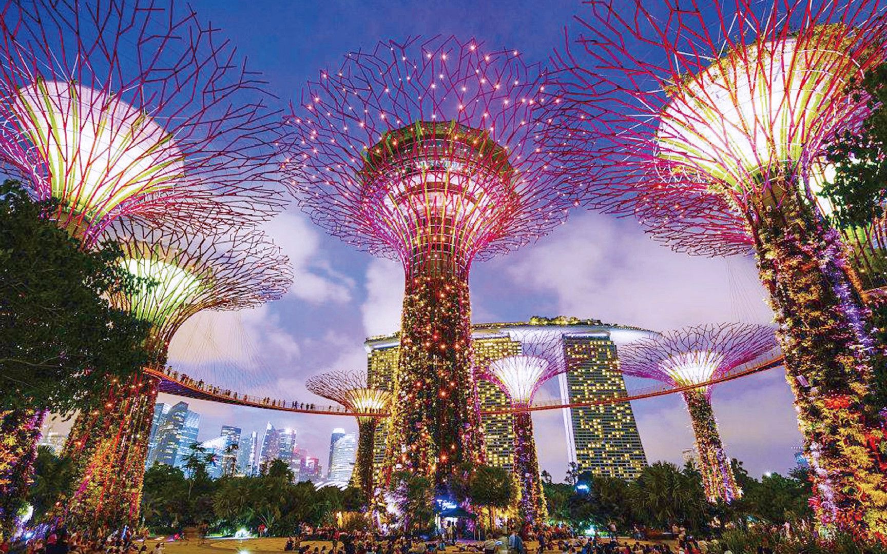 奇幻新加坡滨海湾花园,仅看照片有一种闯入阿凡达世界的错觉.