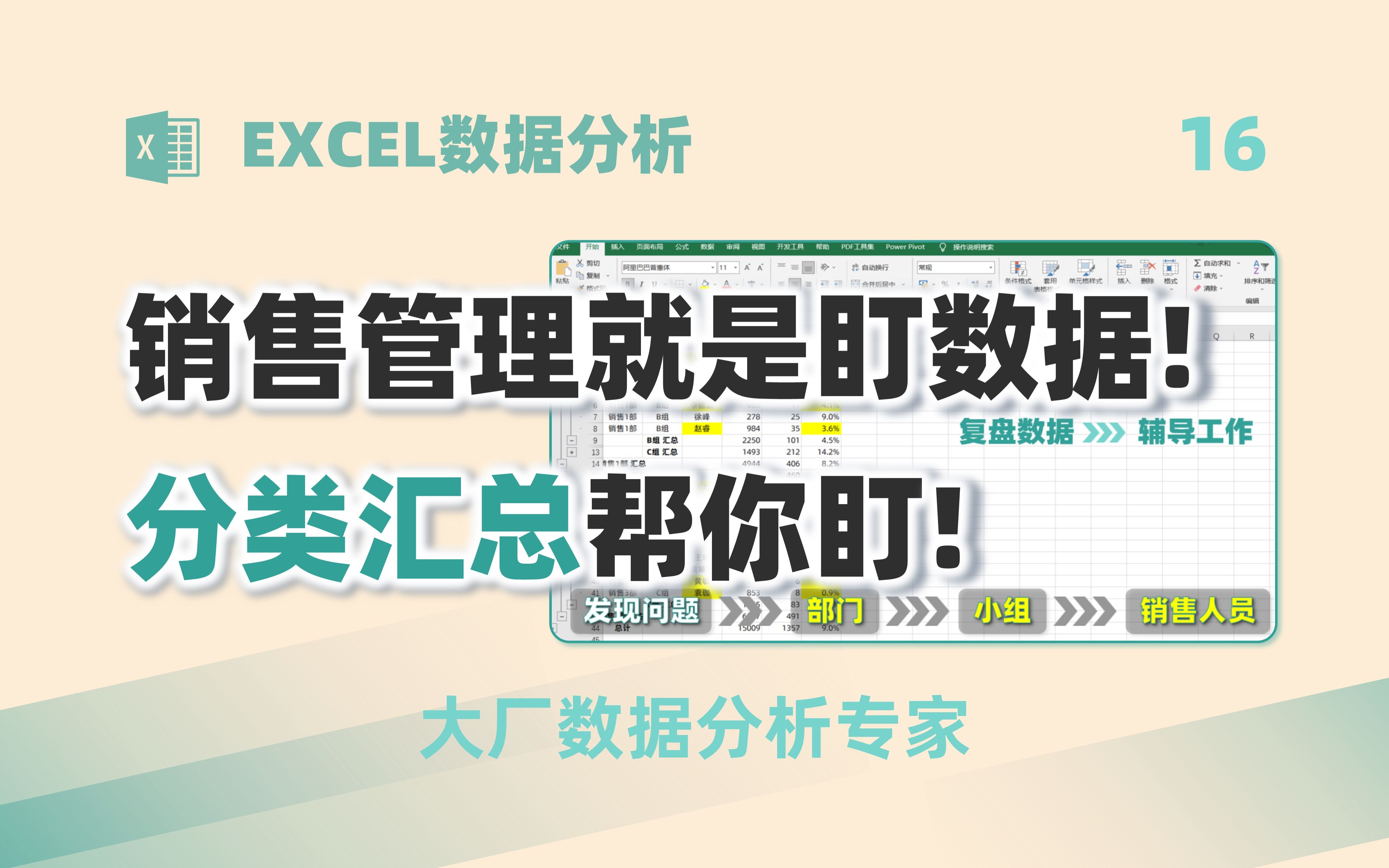 【Excel数据分析】做好销售管理就要盯数据,EXCEL分类汇总帮你盯盯盯!哔哩哔哩bilibili